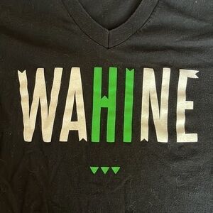 Adapt Clothing Black Graphic Tee Hawaii Wahine Size Med EUC #6813